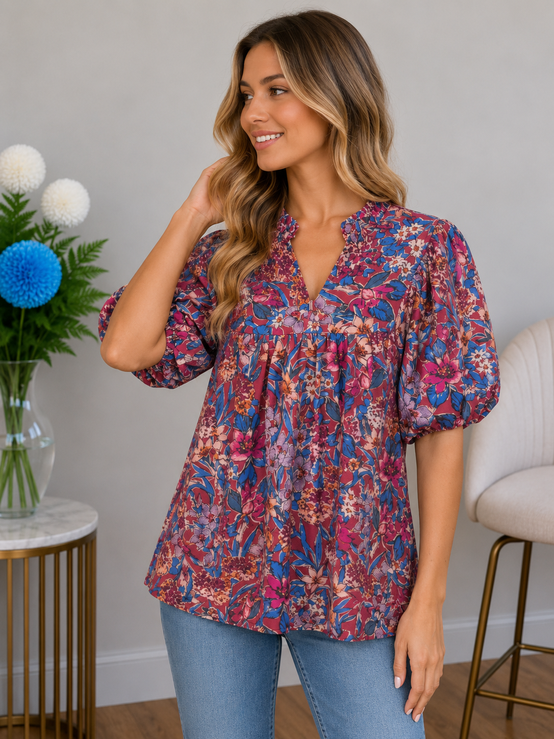 Haptics Blooming Beautiful Top