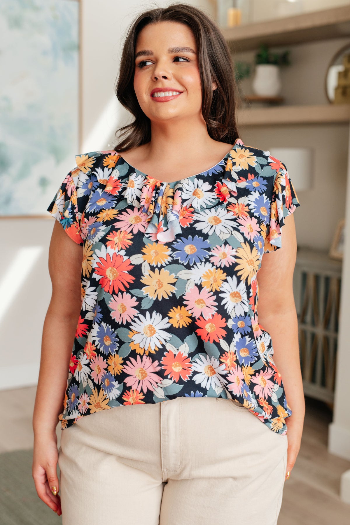 Now N Forever Flower Power Floral Top Tops