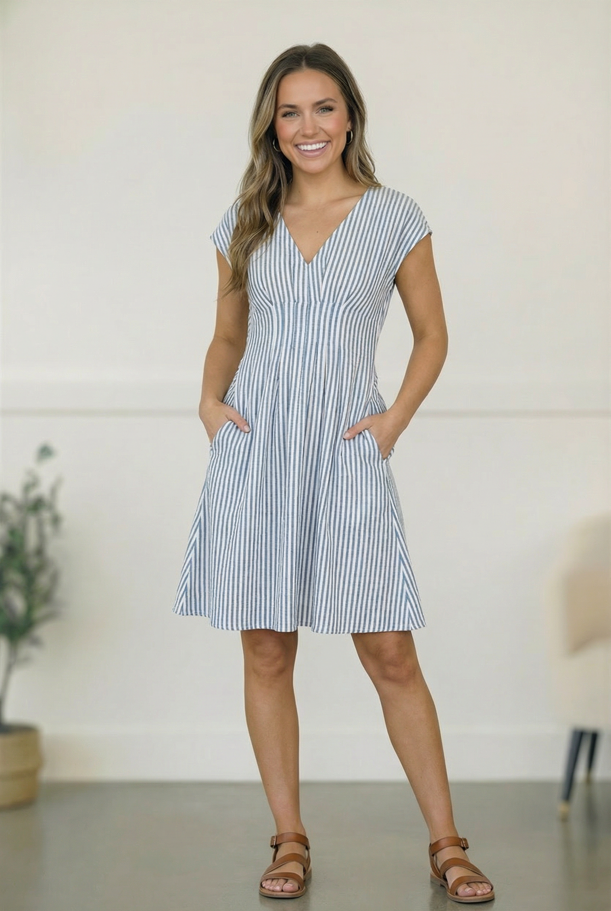 Haptics A Boardwalk Beauty Lined Dress Damaged Final Sale