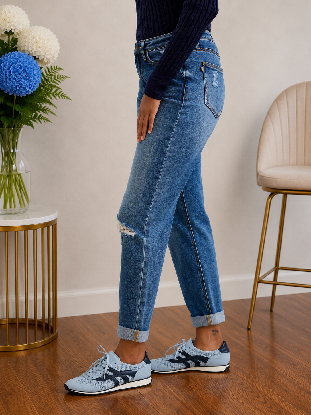 Judy Blue Just Roll With It Boyfriend Jeans Jeans