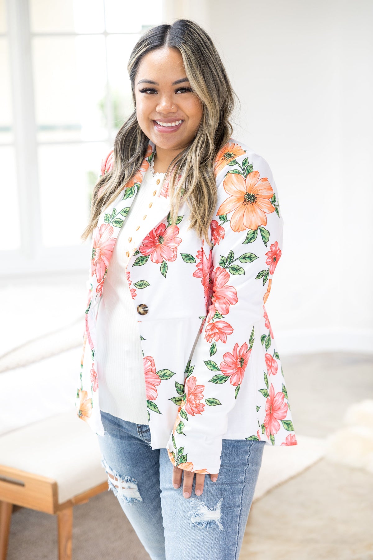 Heimish Cheerful Floral Blazer