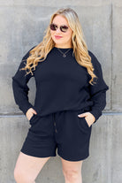 Double Take Quilted Textured Long Sleeve Top and Drawstring Shorts Set in Five Colors Sets