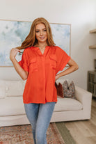 Jodifl Got it Made Blouse in Tomato Red Tops