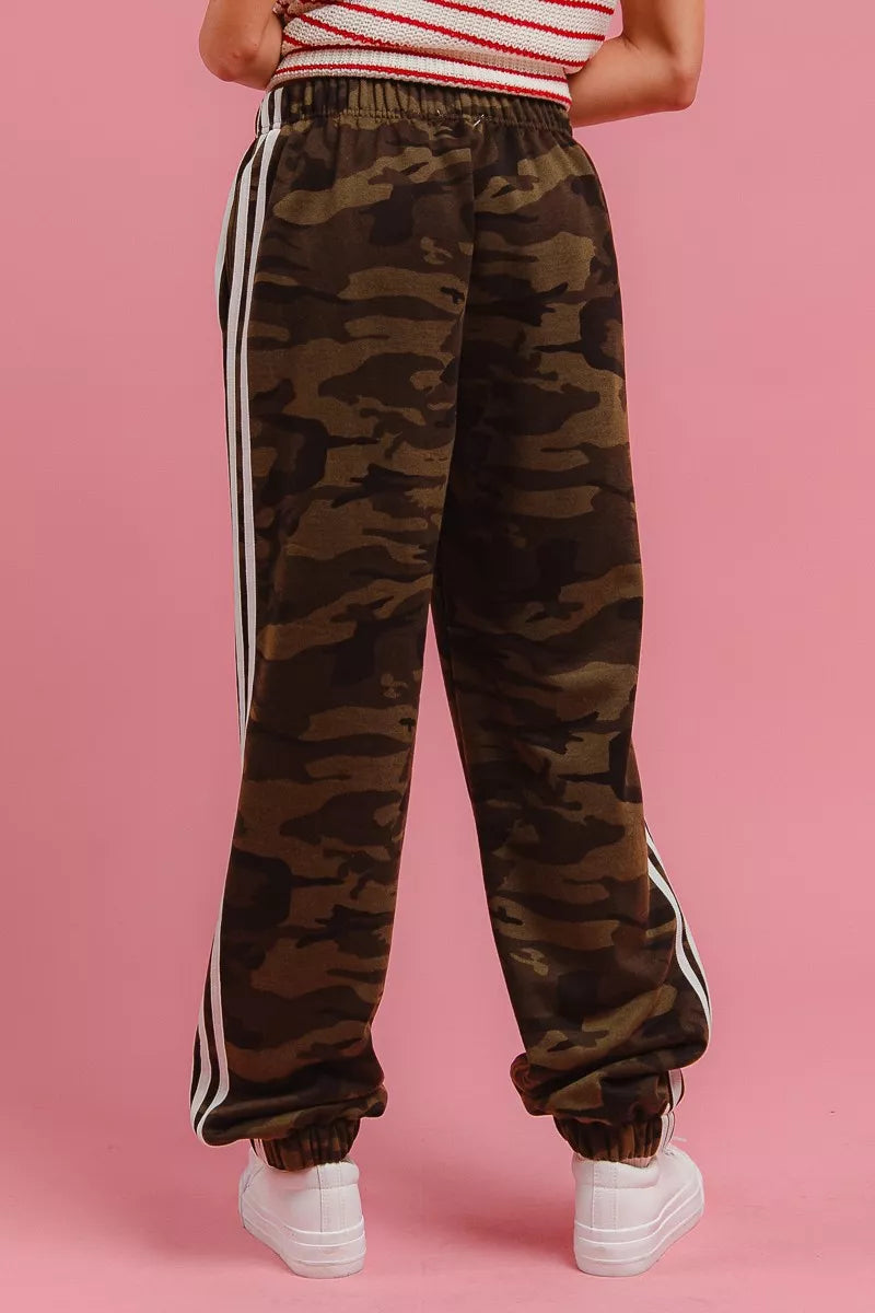 BiBi Side Lines Camouflage Track Pants