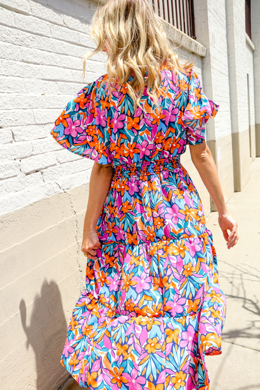 Haptics Fit & Flare Multi Color Floral Maxi Dress