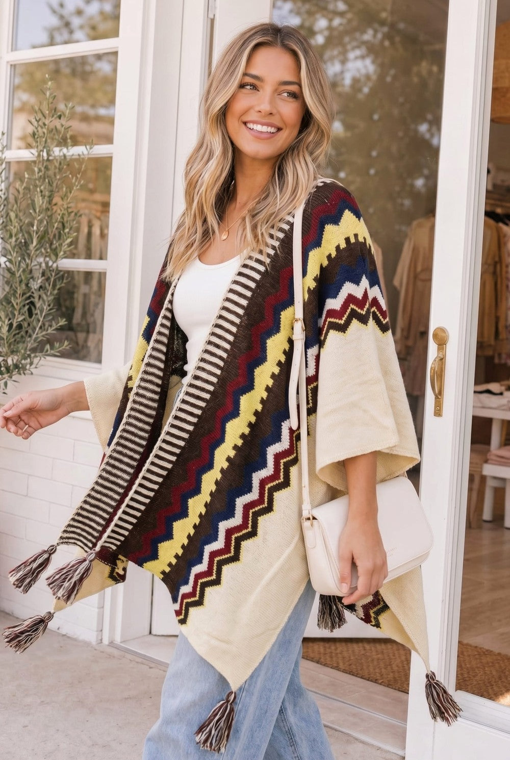 Kye Mi Chilly Nights Kimono Wrap with Tassel Tie Cardigans