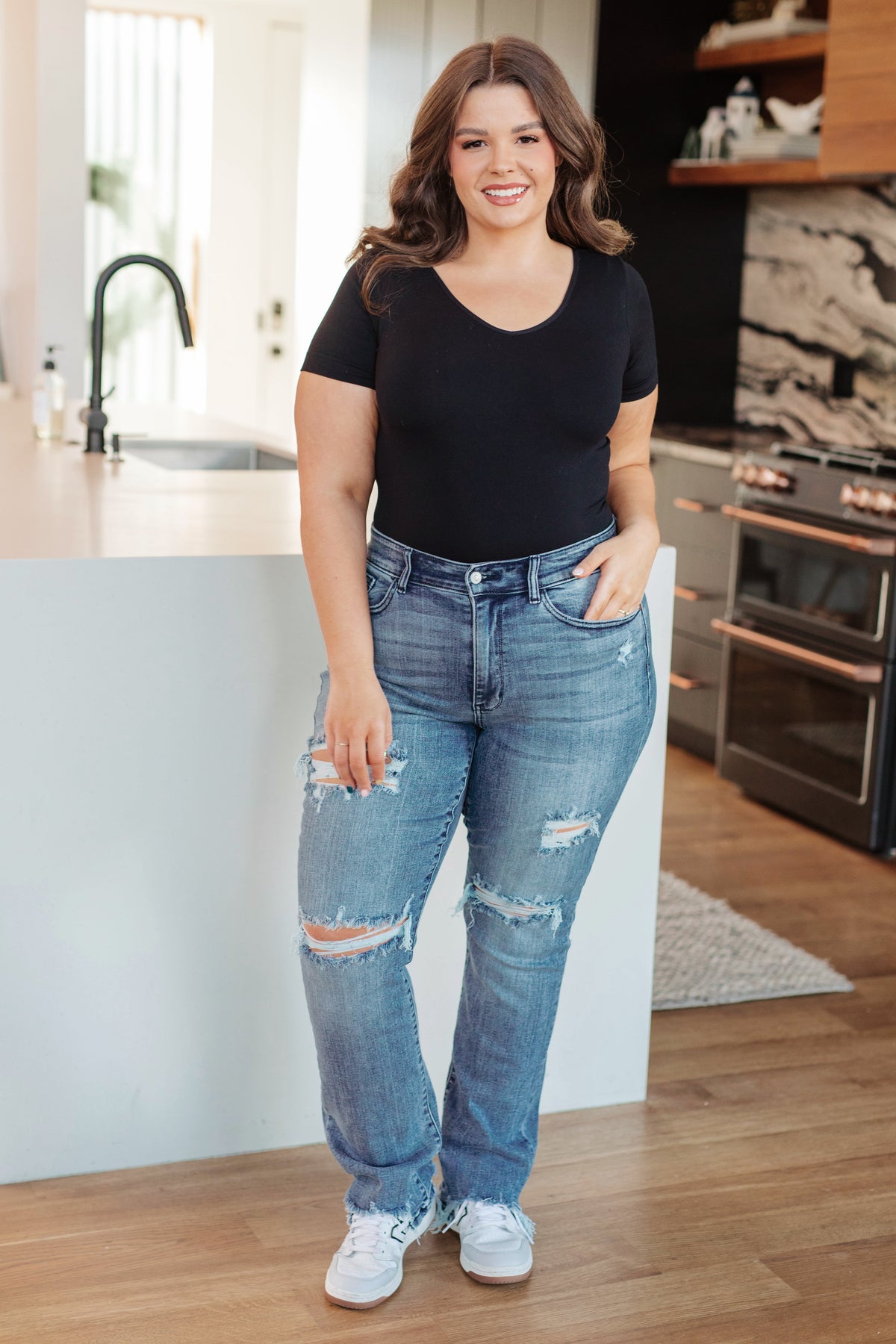 Judy Blue O'Hara Destroyed Straight Jeans Pants