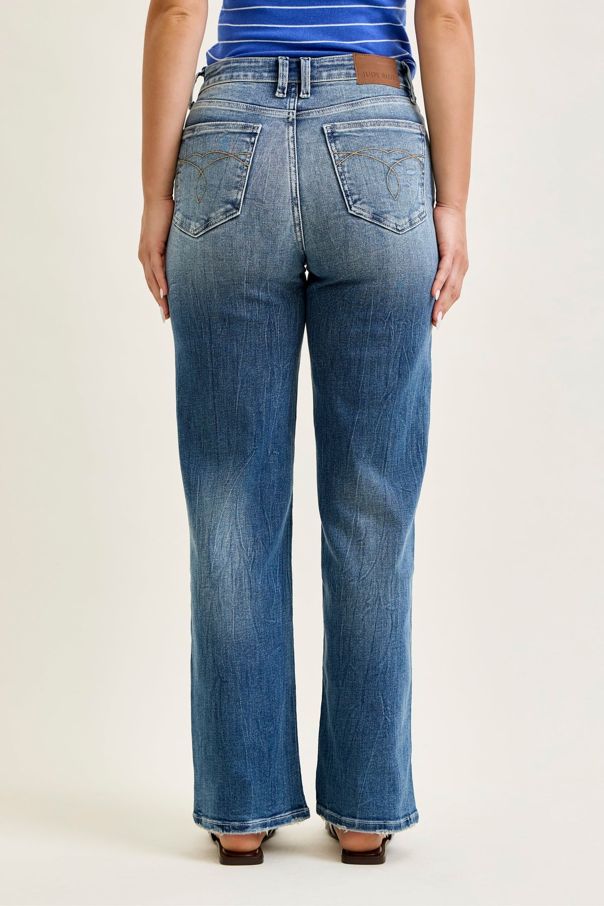 Judy Blue Holly Mid Rise Straight Womens