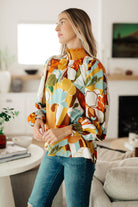 Jodifl All Together Now Mock Neck Blouse Tops
