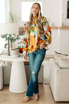 Jodifl All Together Now Mock Neck Blouse Tops