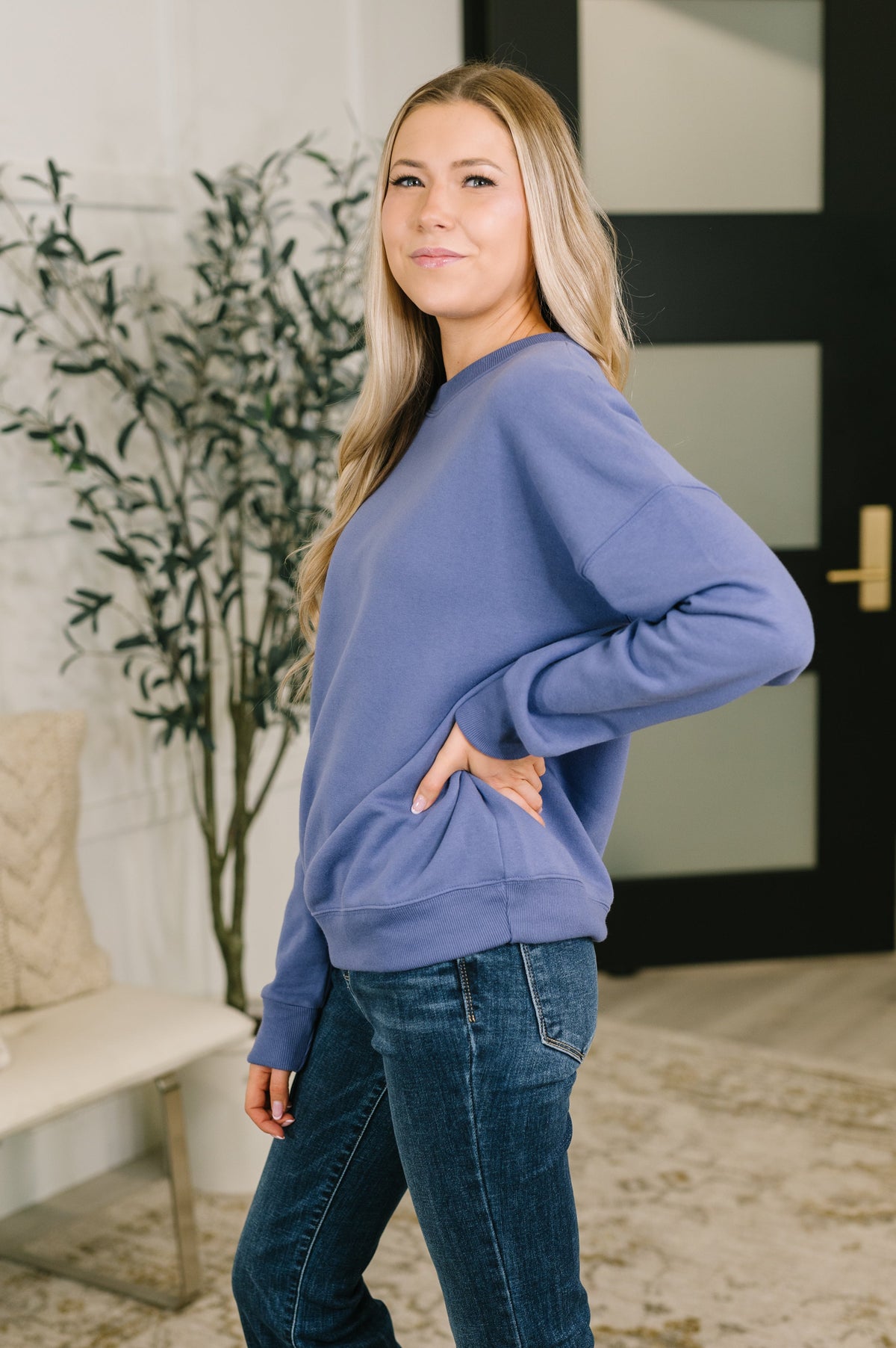 Zenana Always True Drop Shoulder Pullover in Marlin Sweaters