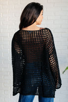 White Birch Ask Anyway Fishnet Sweater Shirts & Tops