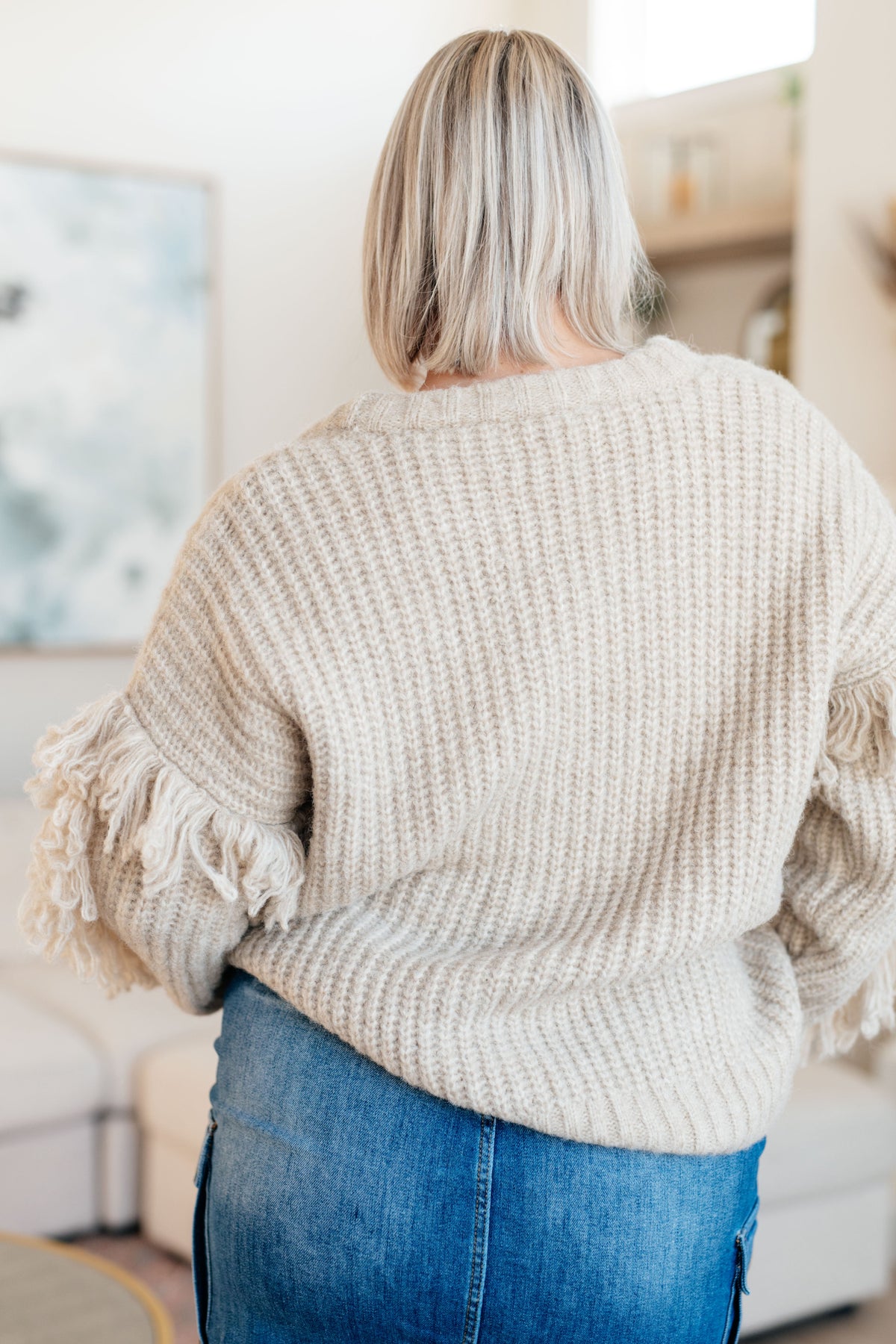 Haptics Ask Me About It Fringe Cardigan Cardigans