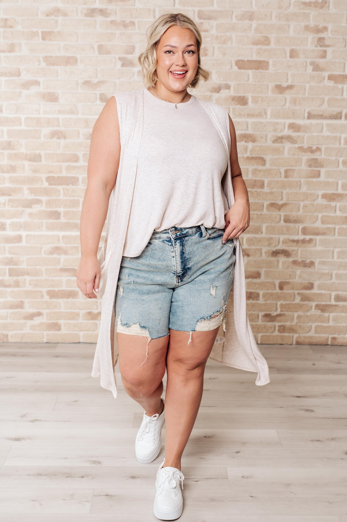 A.gain Breezy Boho Sleeveless Cardigan Layers