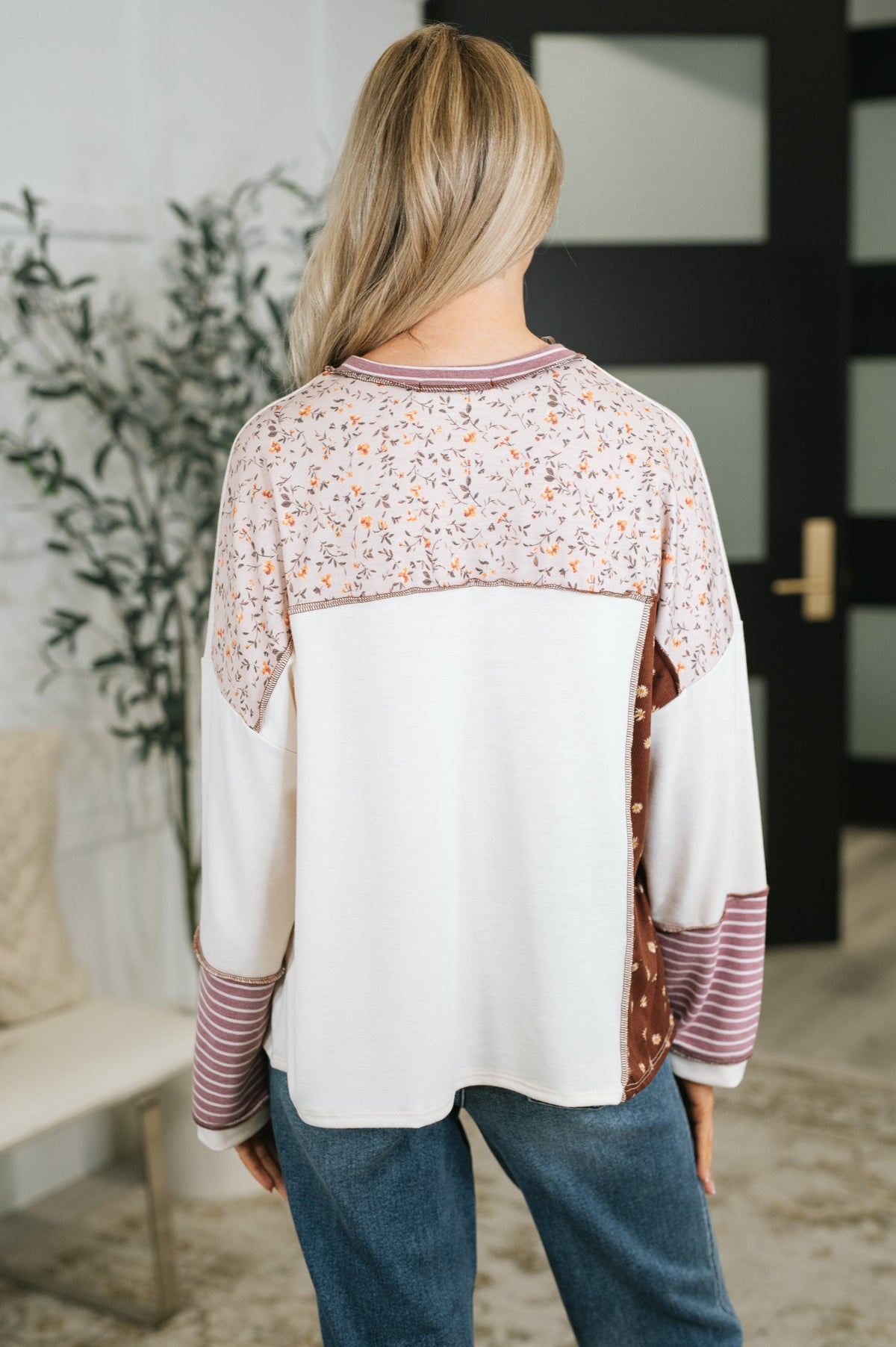 Haptics Brick by Brick Color Block Top Tops