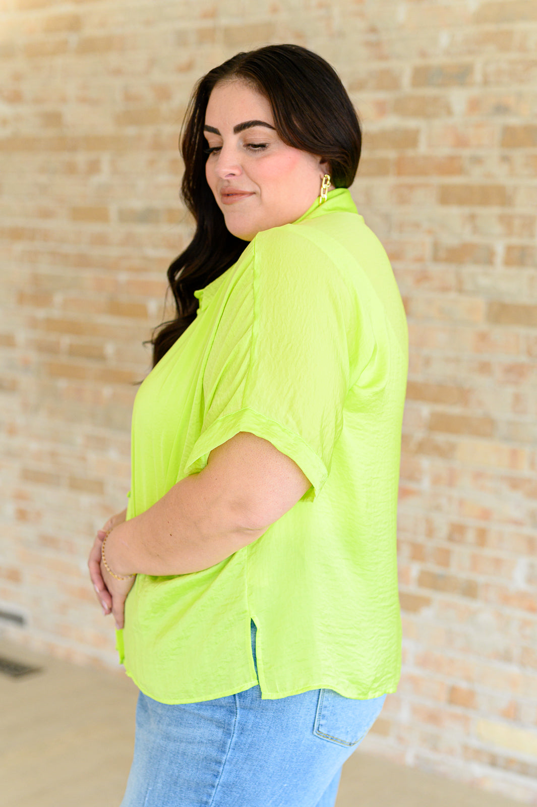 Jodifl Bright Idea Button Down in Citrus Tops