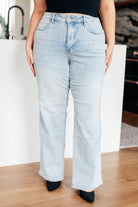 Judy Blue Brooke High Rise Tummy Control Top Vintage Wash Straight Jeans Jeans