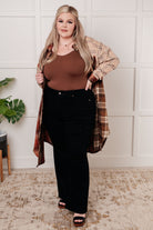 Haptics Cabin Fever Flannel Plaid Oversized Shacket Layers