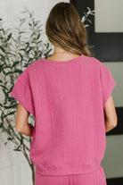 See and be Seen Can't Quit You Drop Shoulder Top in Magenta Womens