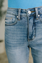 Carla High Waist Ankle Straight Jean in Break Through Blue Jeans