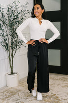 Jodifl City Ease Wide Leg Bottoms in Black Womens