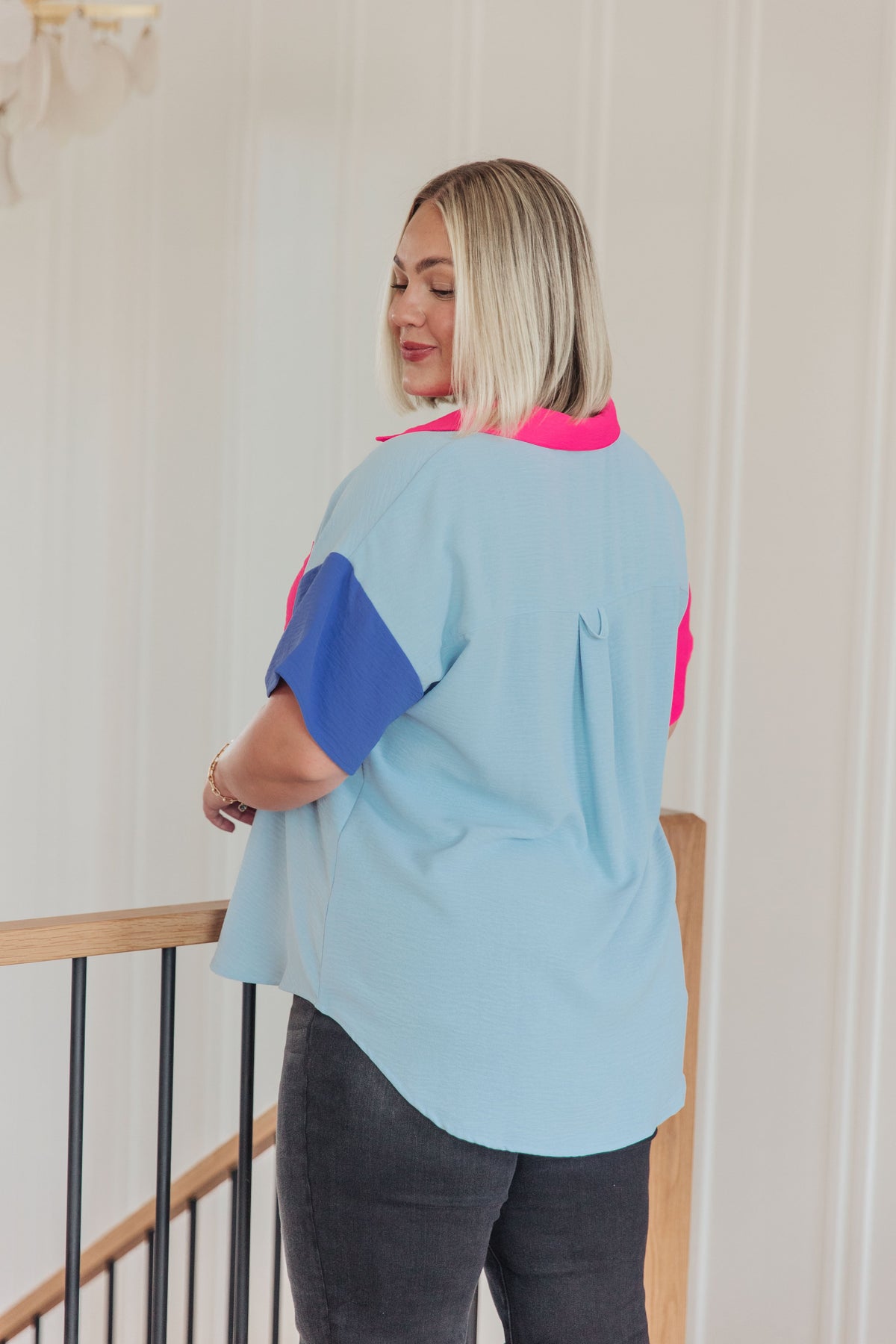 Jodifl Color Me Cool Color Block Top Tops