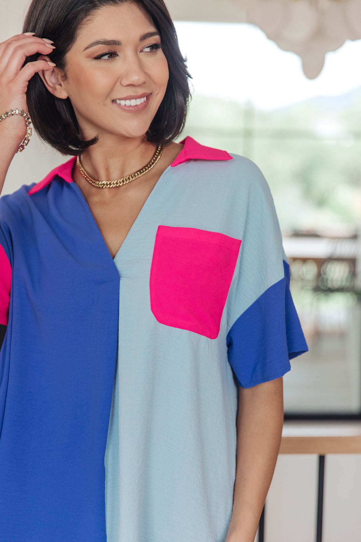 Jodifl Color Me Cool Color Block Top Tops