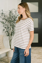 Zenana Convincing Argument Casual Tee in Mocha Tops