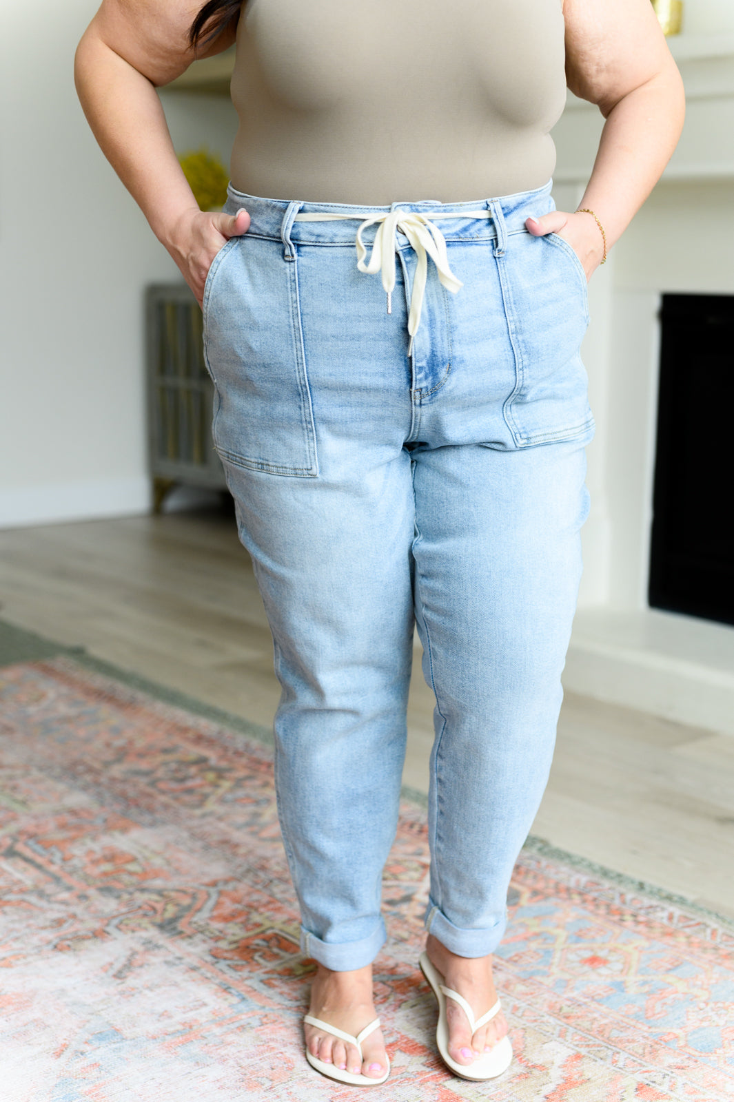 Judy Blue Cooper High Rise Vintage Denim Jogger Womens