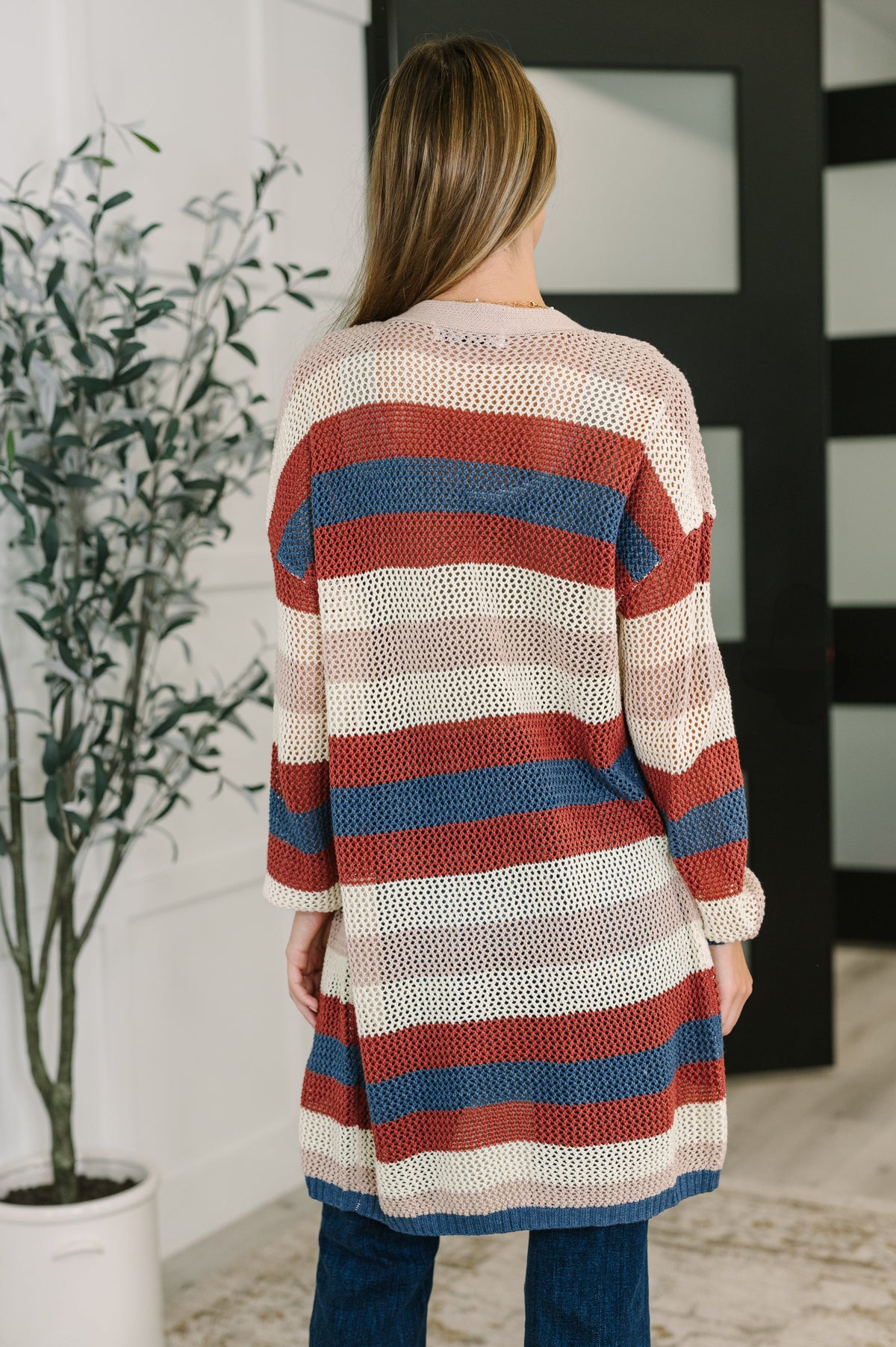Definitely Dapper Striped Knit Cardigan Cardigans