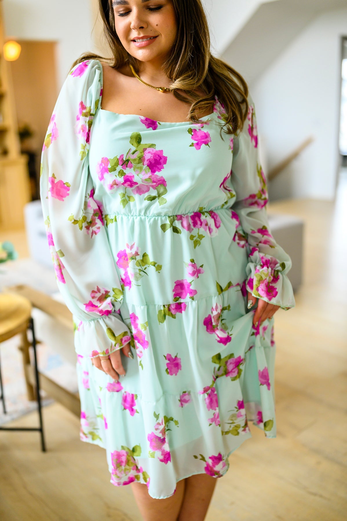 Haptics Delightfully Yours Floral Dress Womens