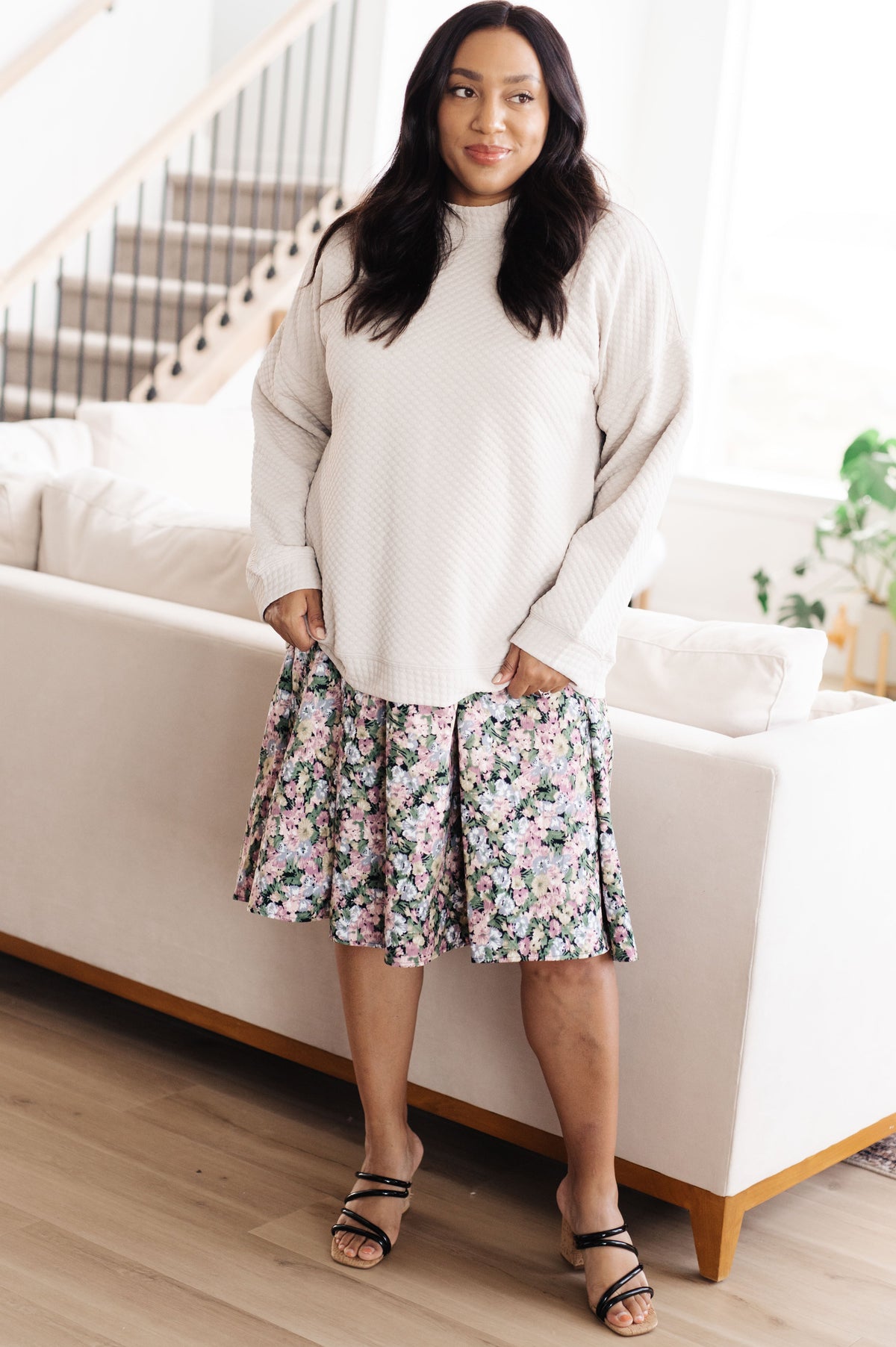 Jodifl Don't Change Anything Mock Neck Pullover Sweaters