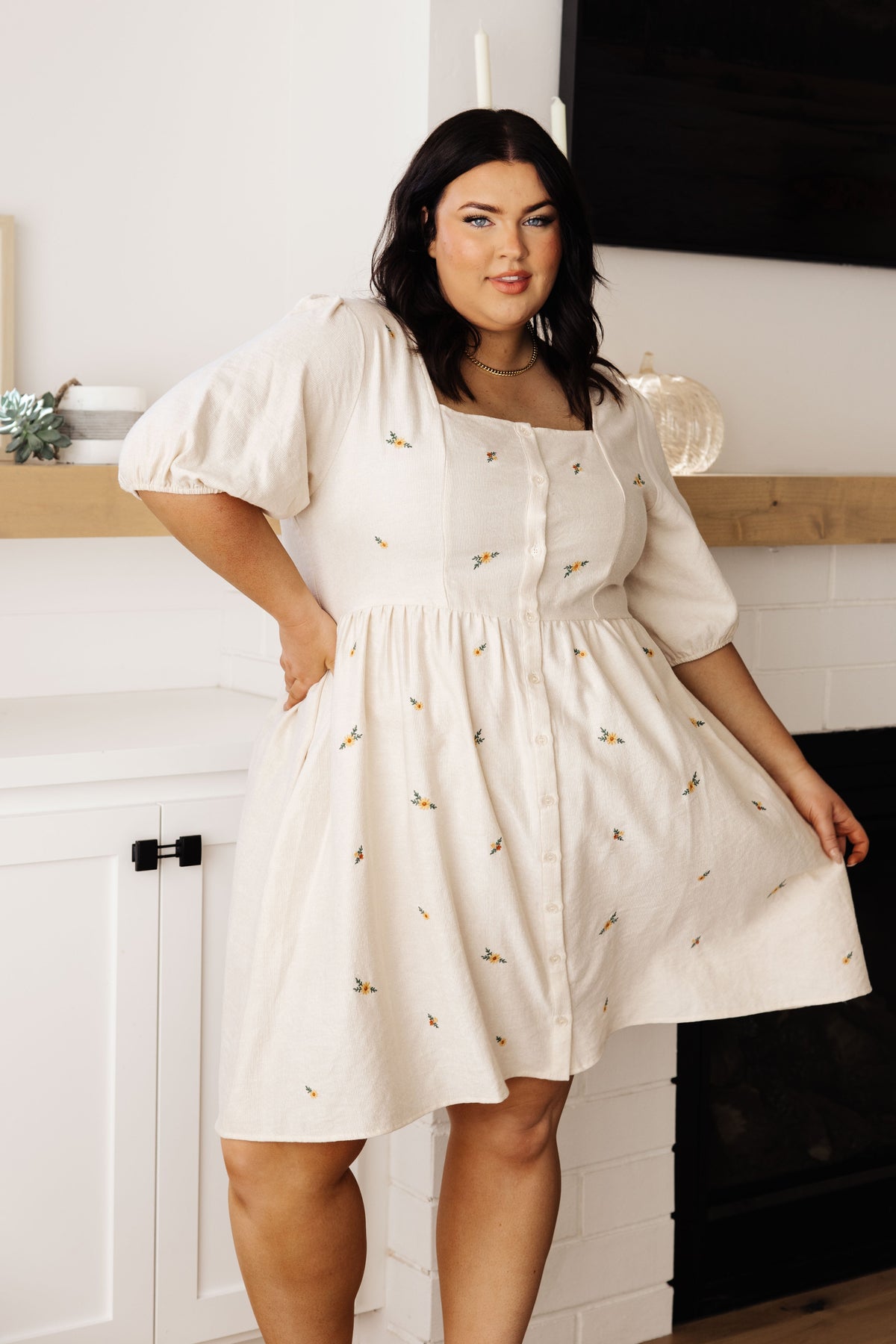 Polagram Dream a Little Dream Embroidered Dress Dresses
