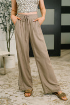 Zenana Essential Feeling Straight Leg Lounge Pants in Light in Cocoa Pants