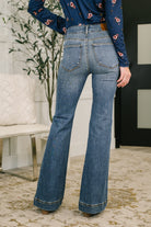 Eva High Waist Flare Tummy Control Double Button WB Jeans