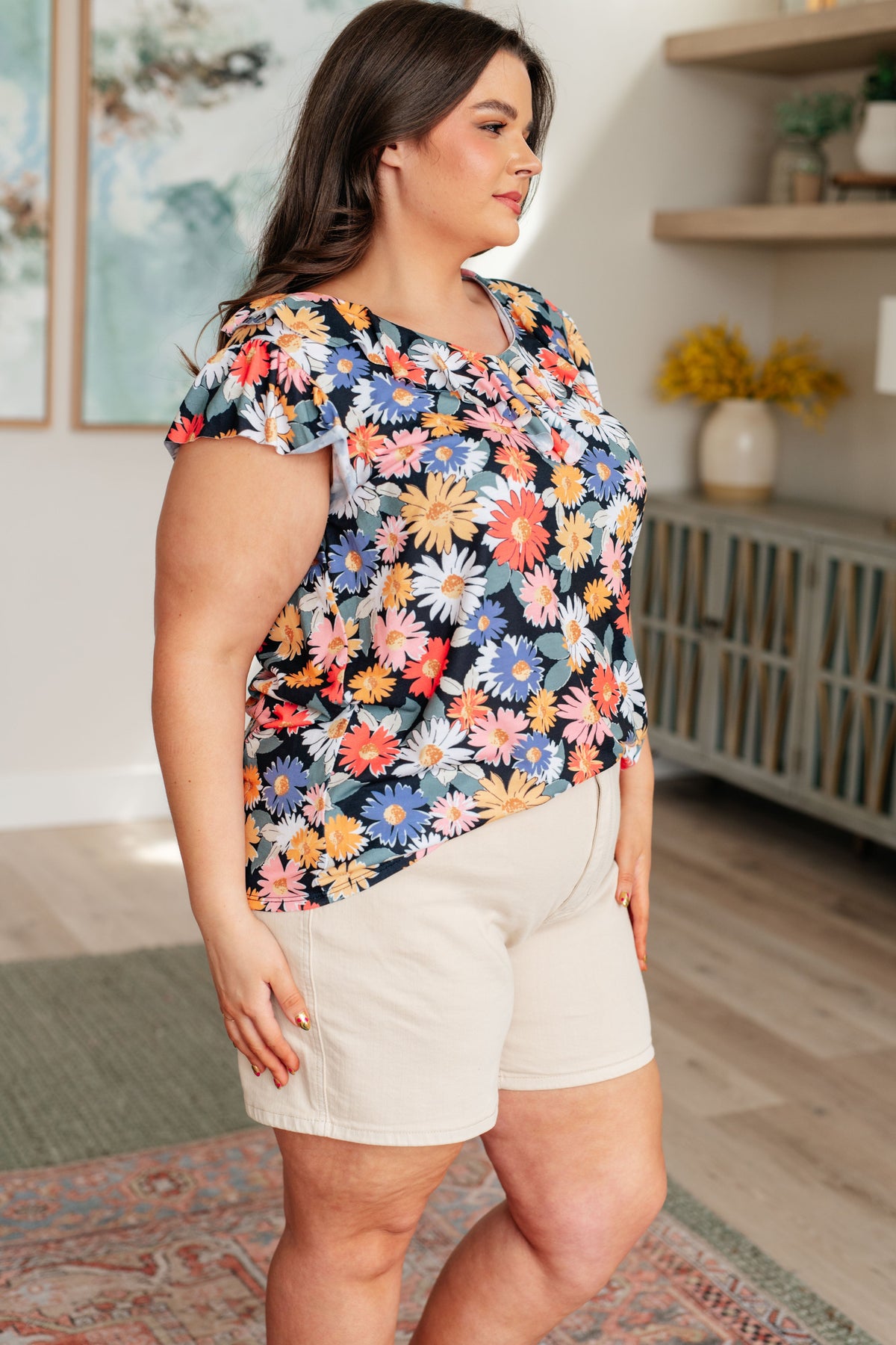 Now N Forever Flower Power Floral Top Tops