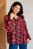 Andree By Unit Floral Francophile Ruffle Detail Button Up Blouses