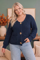 Haptics Cozy Afternoons Navy Cardigan Cardigans