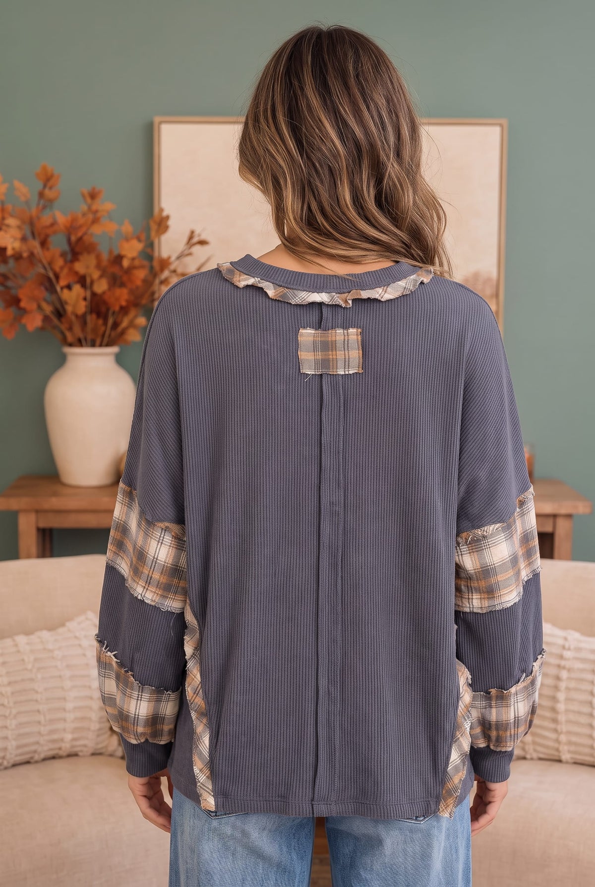 Haptics Country Chic Waffle Knit Top Tops