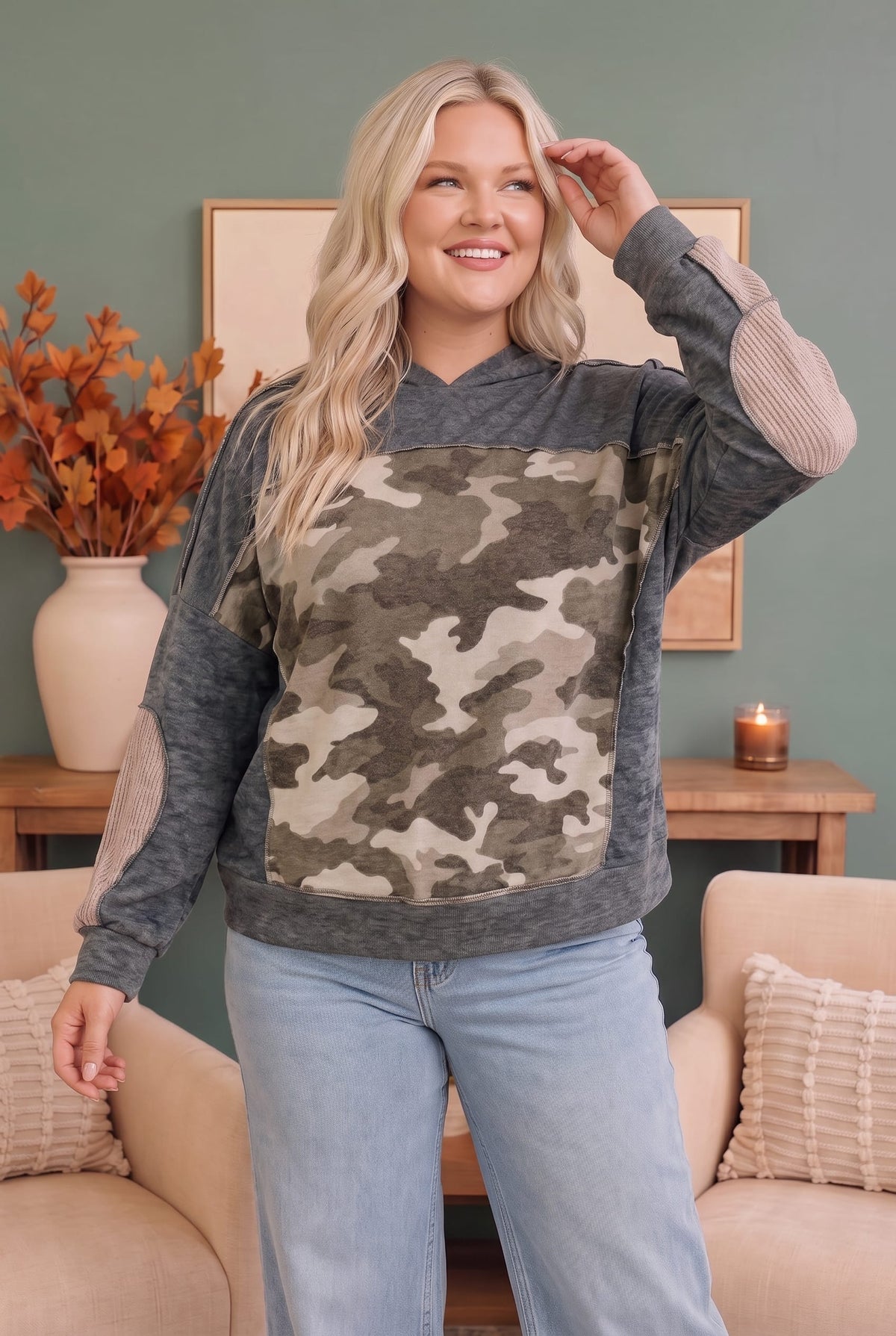 Haptics Catch Me If You Can Hoodie with Ribbed Sleeves