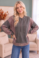 Haptics Mix and Match Patchwork Drawstring Hoodie L Sweatshirts