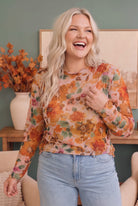 Haptics Mums the Word Mesh Floral Top Tops