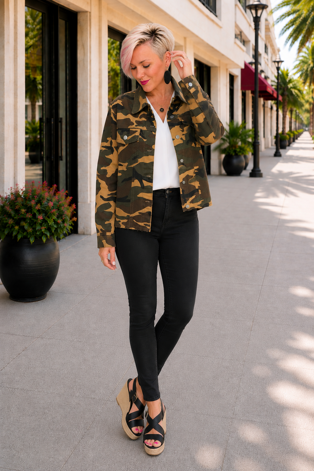Haptics Camo Cutie Cropped Jacket Jackets