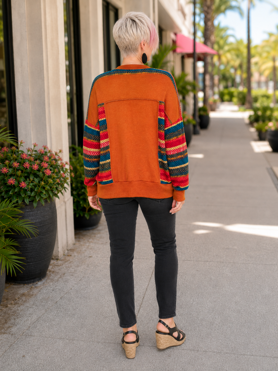 Haptics Snuggle Up Striped Button Down Cardigan Cardigans