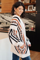 Very J Holding On Aztec Print Cardigan Layers