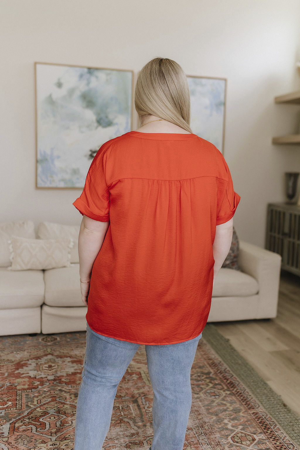 Jodifl Got it Made Blouse in Tomato Red Tops