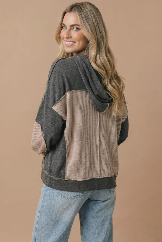 Haptics Catch Me If You Can Hoodie with Ribbed Sleeves