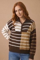 Haptics Prep School Chic Quarter Zip Sweater Sweaters