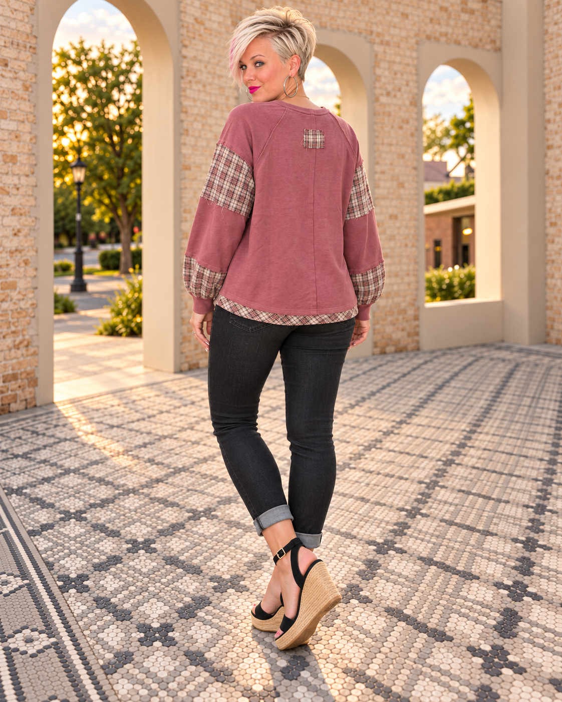 Haptics Starry Eyed Pullover Sweatshirt Tops
