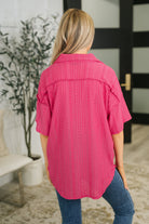 Heimish I Mean Business Eyelet Knit Button Down Top Tops